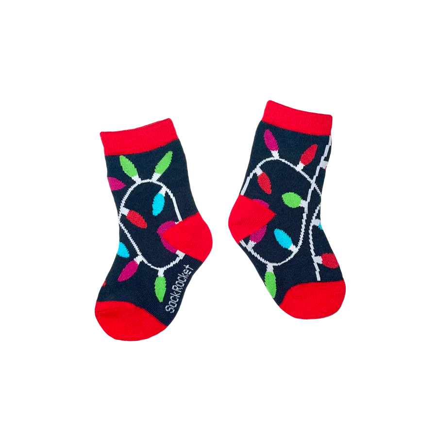 Sock Rocket Kids Christmas Lights Socks