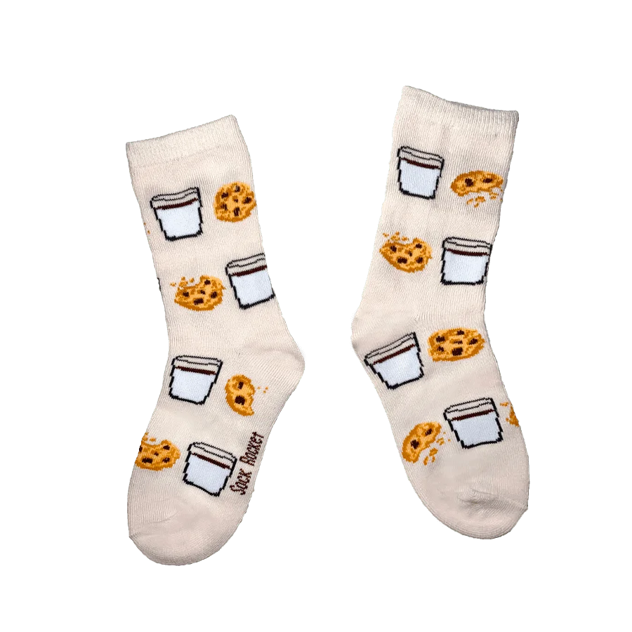 Sock Rocket Kids Milk and Cookies Socks