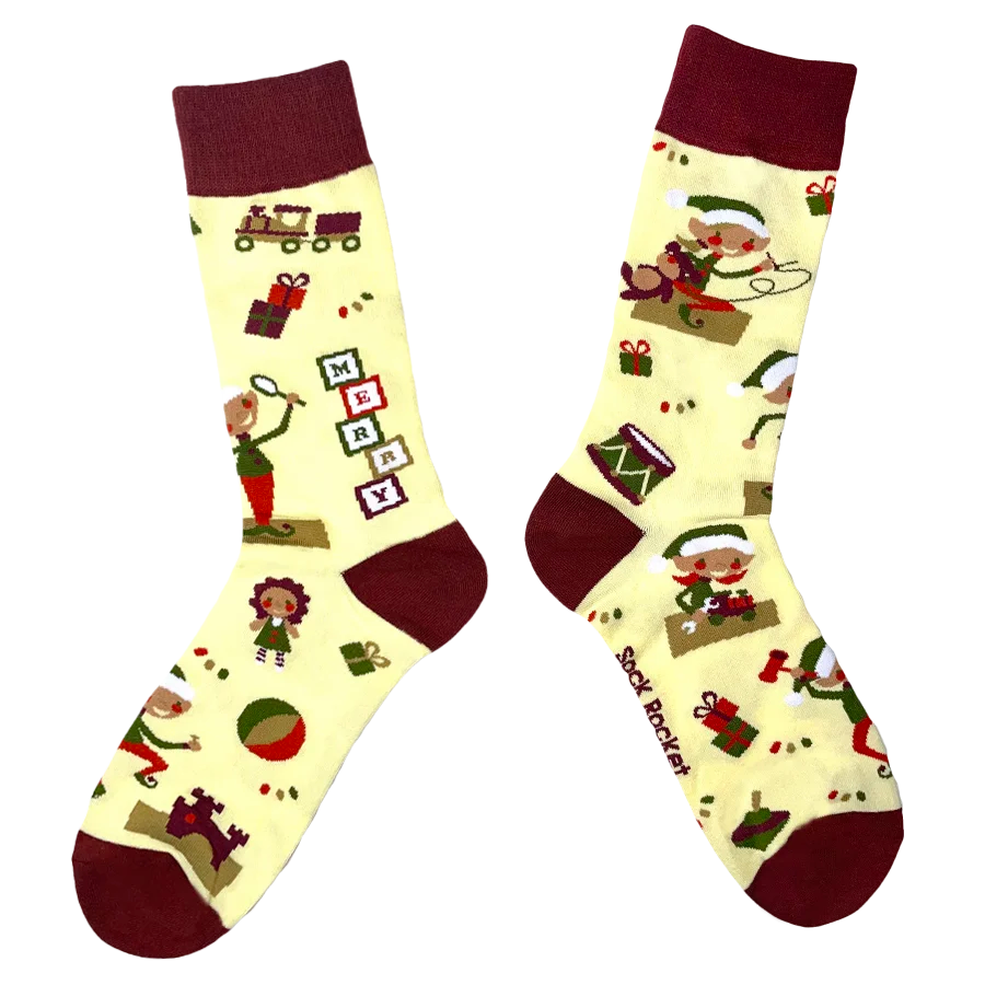 Sock Rocket Santas Workshop Socks