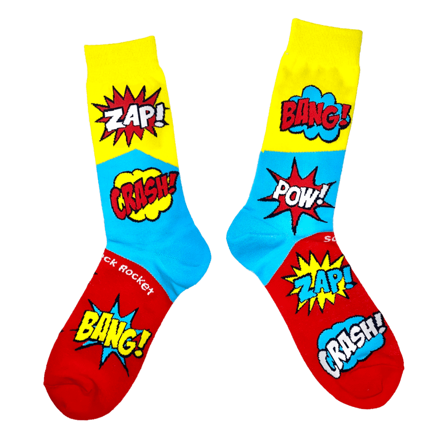 Super Hero Name and Title Socks