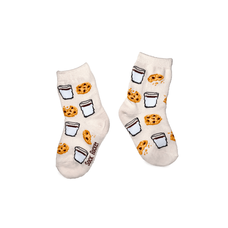 Kids Milk and Cookies Socks Sock Rocket