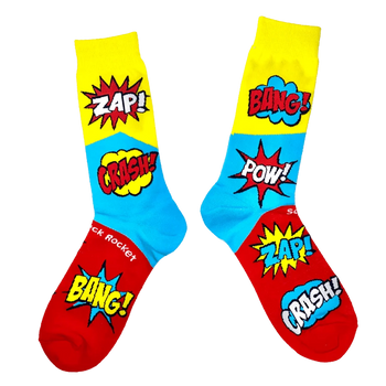 Sock Rocket Comic Book Socks