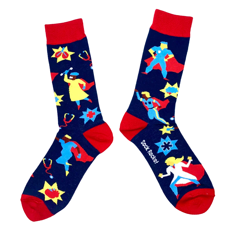 Sock Rocket Superhero Socks