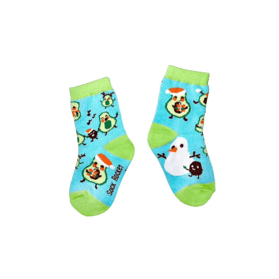 Sock Rocket Kids Avocado Christmas Socks