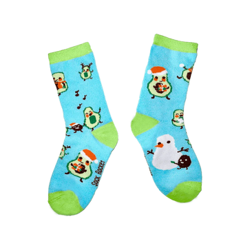 Sock Rocket Kids Avocado Christmas Socks