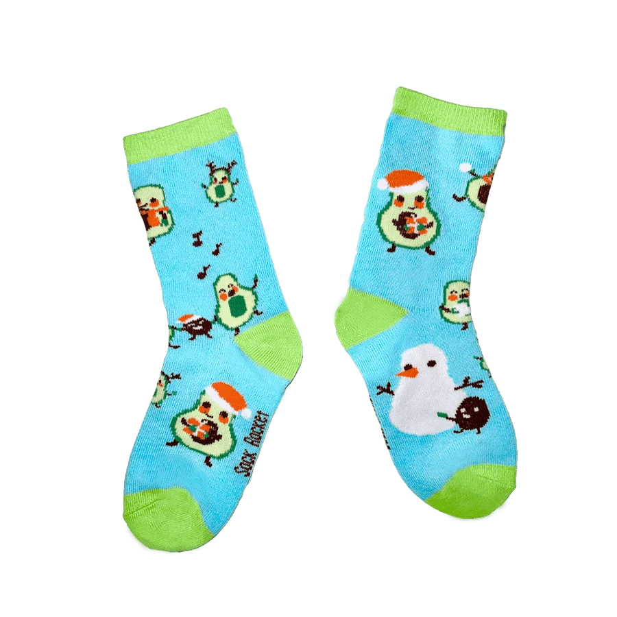 Sock Rocket Kids Avocado Christmas Socks