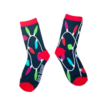 Sock Rocket Kids Christmas Lights Socks