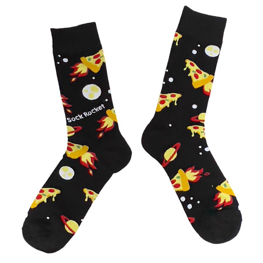 Sock Rocket space pizza socks