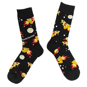 Sock Rocket Space Pizza Socks