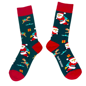 Jetpack Santa Socks