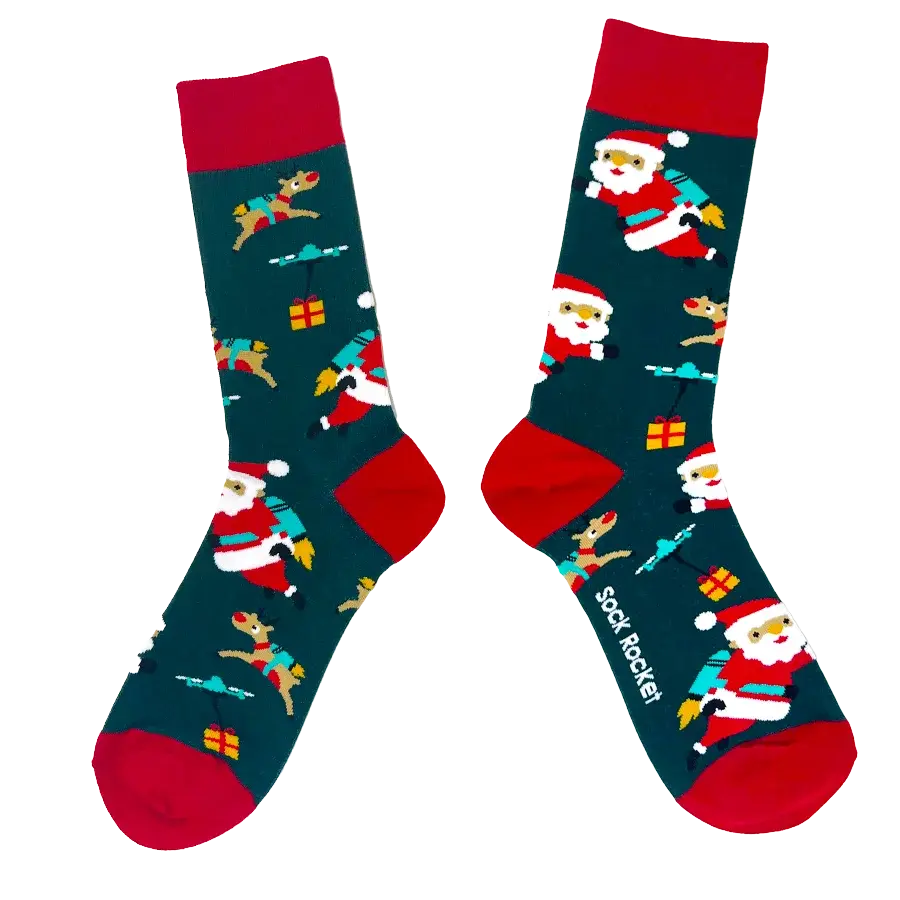 Jetpack Santa Socks