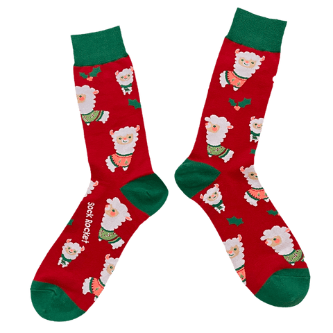 Christmas Sweater Llama Socks