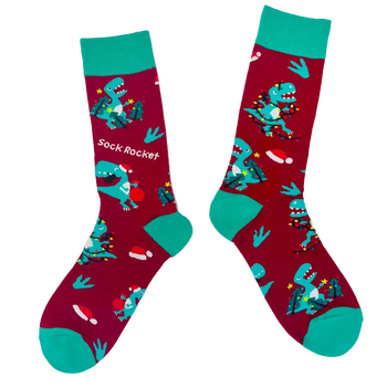 Christmas Dino Socks