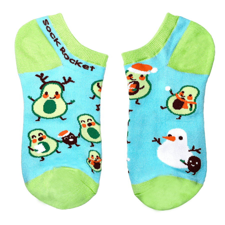 Avocado Christmas Ankle Socks