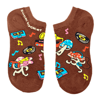 Funky Mushroom Ankle Socks