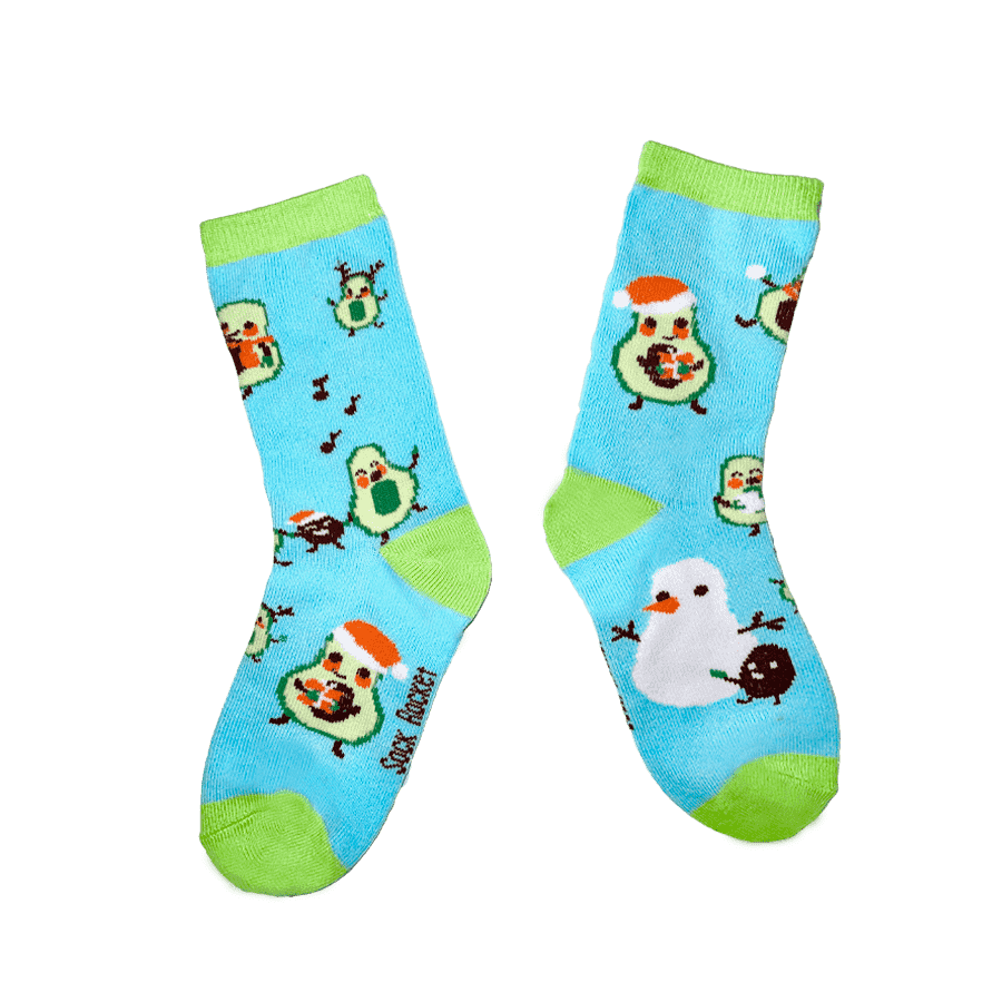 Kids Avocado Christmas Socks