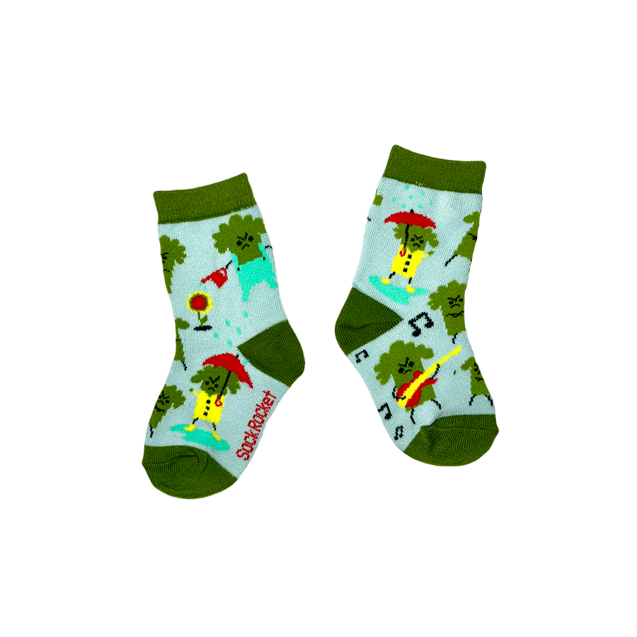 sock rocket baby broccoli socks