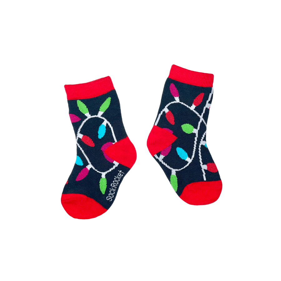 Kids Christmas Lights Socks