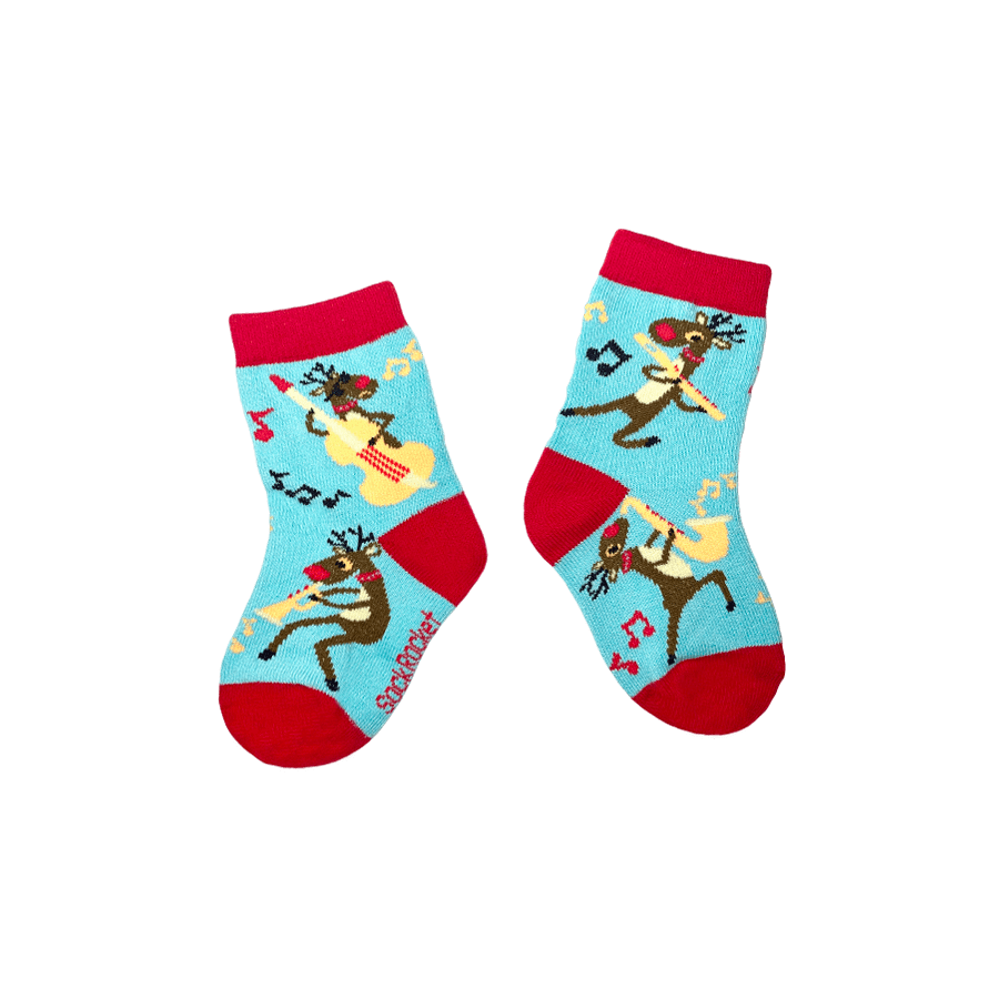 Kids Reindeer Band Socks