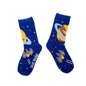 An Intergalactic Pair - Kids Rocket Socks